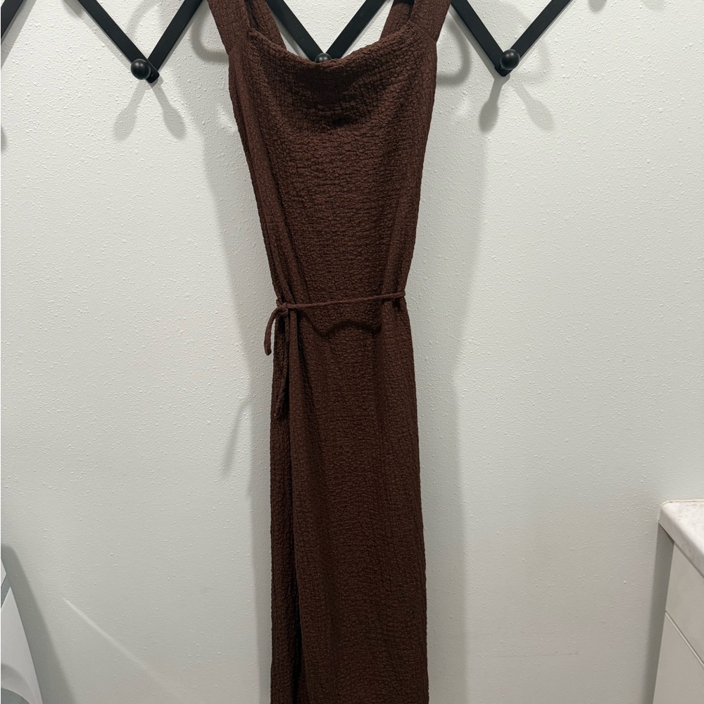 Never Worn Chocolate Brown Midi Dress
